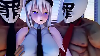 วิดีโอ Azurlane Mmd ที่มีหน้าอกใหญ่และออรัลเซ็กซ์